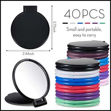 Jetec 40 Piece Compact Mirrors: Stylish Mini Vintage Travel Mirrors for Women