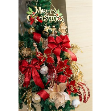 TRAICO Red Glitter Ribbon for Crafts & Gift Wrapping