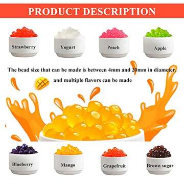 JIAWANSHUN Commercial Popping Bursting Boba Maker Machine Automatic Popping Pearls Forming Machine 25kg/h for Milk Tea Shop Bar 110V-220V