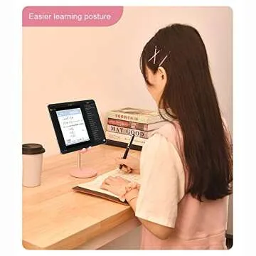 Cute Bunny Ear Phone Stand, Adjustable Metal Rabbit Phone Holder Rack for Phone Pad Tablet Laptop Desktop Accessories