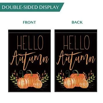 Hello Autumn Pumpkins Garden Flag - Fall Decor Outdoor