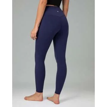 Colorfulkoala Women's Dreamlux High Waisted Workout Leggings 25" Inseam 7/8 Length Yoga Pants(S, Eclipse)