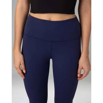 Colorfulkoala Women's Dreamlux High Waisted Workout Leggings 25" Inseam 7/8 Length Yoga Pants(S, Eclipse)