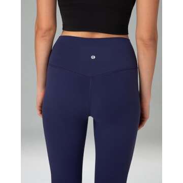 Colorfulkoala Women's Dreamlux High Waisted Workout Leggings 25" Inseam 7/8 Length Yoga Pants(S, Eclipse)