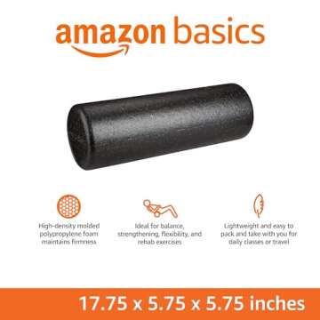 Amazon Basics High Density Foam Roller for Recovery and Exercise
