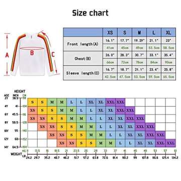 Kid Nation Boys Rainbow Striped Long Sleeve Sweater Pullover Cotton Crew Neck Casual Sweatshirt Navy 10-12Y