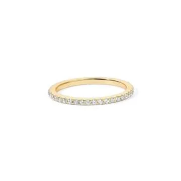 PAVOI Stackable 14K Gold Plated CZ Ring for Women
