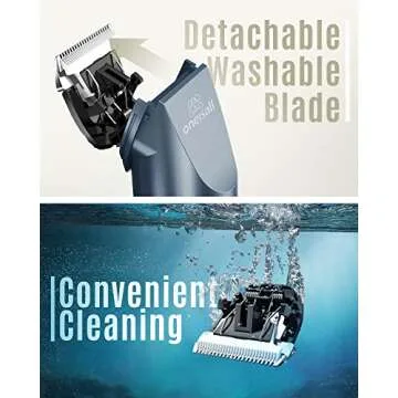 oneisall Dog Clipper Low Noise, Dog Grooming Kit with Rechargeable, Dog Shaver Cordless Electric Quiet Hair Clipper Set for Dog Cats Pets（Navy）