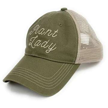 UP THE MOMENT Plant Lady Hat, Plant Lady Gift, Garden Gifts for Women, Plant Lover Gifts, Gifts for Gardeners Women, Plant Gifts for Women Olive, Khaki