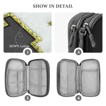 COSHAYSOO Small Travel Electronics Organizer Bag with Patch
