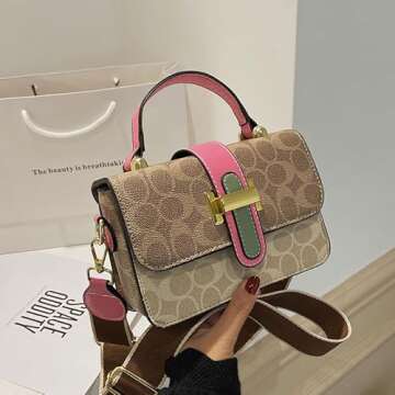 besaset Small Crossbody Bag - Chic Artificial Leather Purse