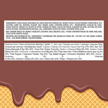 Bauducco Mini Crispy Wafer Cookies - 12 Count Pack