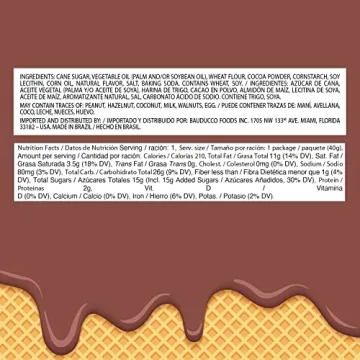 Bauducco Mini Crispy Wafer Cookies - 12 Count Pack