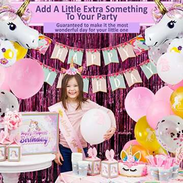 Partyville Unicorn Party Decorations Kit for 16 Guests