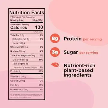 Plant-Based and Vegan Breakfast Cereal by Three Wishes - Cinnamon, 6 Pack - More Protein and Less Sugar Snack - Gluten-Free, Grain-Free - Non-GMO