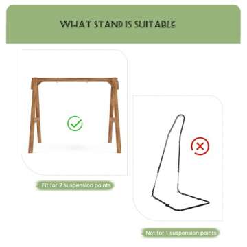 Large Hammock Chair with Hanging Hardware, Caribbean Hammock Hanging Rope Swing Chair No Spreader Bar, XL Hammock Chair Outdoor, Indoor, Bedroom, 330 LBS Weight Capacity, Beige