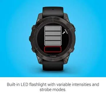 Garmin fēnix 7 Pro Sapphire Solar, Multisport GPS Smartwatch, Built-in Flashlight, Solar Charging Capability, Black