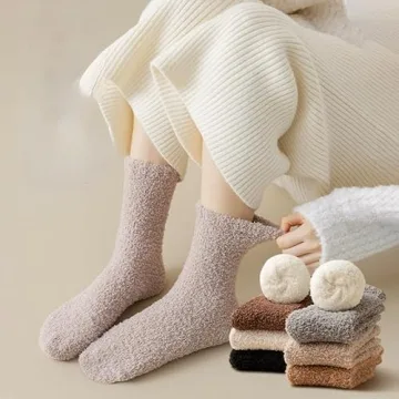 Kelabia Women Fuzzy Socks Cozy Thick Slipper Socks