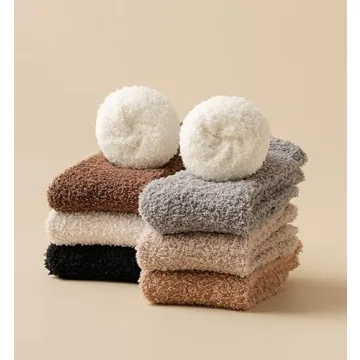Kelabia Women Fuzzy Socks Cozy Thick Slipper Socks