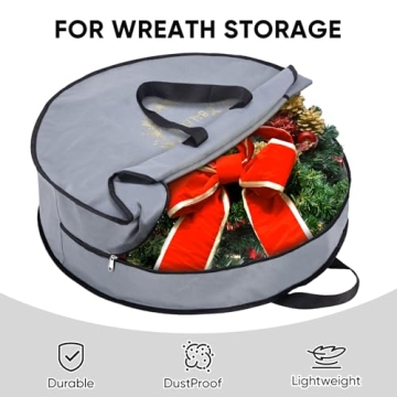 Wreath Storage Bag 2 Pack, Durable Christmas Storage