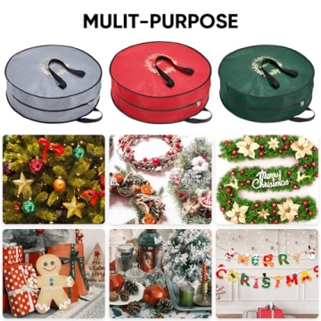 Wreath Storage Bag 2 Pack, Durable Christmas Storage