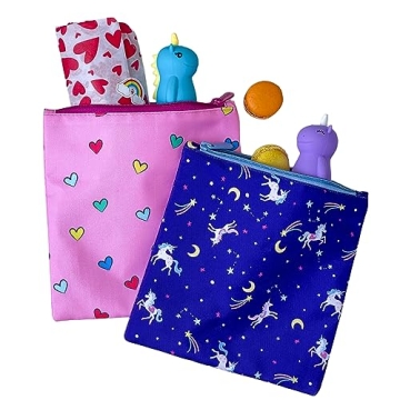 Yumbox Insulated Reusable Snack Bags Fun Unicorn 8x8