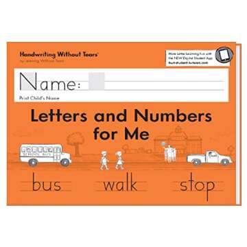 Learning Without Tears - Letters and Numbers for Me Student Workbook, Current Edition - Handwriting ...