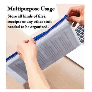 AUSTARK Waterproof Zipper File Bags - 10 Pack for Organizing