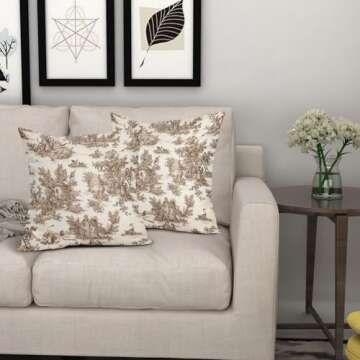 aportt French Country Pillow Covers Set for Elegant Home Decor