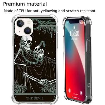 Devil Tarot Card Skull Case for iPhone 13 - Unique Protection