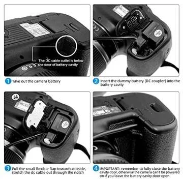 Glorich DR-E6 DC Coupler LP-E6 LP-E6N Dummy Battery ACK-E6 AC Power Supply Adapter Kit for Cameras Canon EOS R7 R6 R5 R 90D 80D 7D Mark II 7D 70D 6D 60D 5D Mark IV 5DS, with Fully-Decoded Smart Chip
