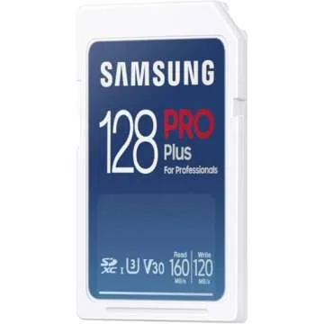 SAMSUNG PRO Plus Full Size 128GB SDXC Memory Card, Up to 180 MB/s, Full HD & 4K UHD, UHS-I, C10, U3, V30 for DSLR, Mirrorless Cameras, PCs, MB-SD128S/AM, 2023