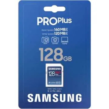SAMSUNG PRO Plus Full Size 128GB SDXC Memory Card, Up to 180 MB/s, Full HD & 4K UHD, UHS-I, C10, U3, V30 for DSLR, Mirrorless Cameras, PCs, MB-SD128S/AM, 2023