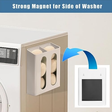 SSTATES Magnetic Dryer Balls Holder for Laundry Organization