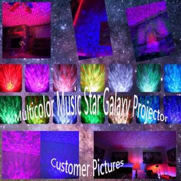 Galaxy Projector,Star Projector with Timer and HiFi Music Built-in Speaker,Multiple Colors Projectio...