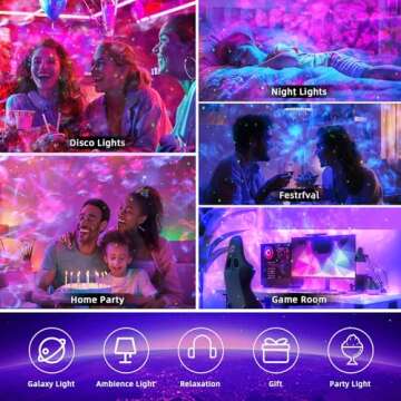 Galaxy Projector,Star Projector with Timer and HiFi Music Built-in Speaker,Multiple Colors Projections Star Projector Light for Bedroom Home Decor Party,Space Galaxy Light Projector Gifts for Adults