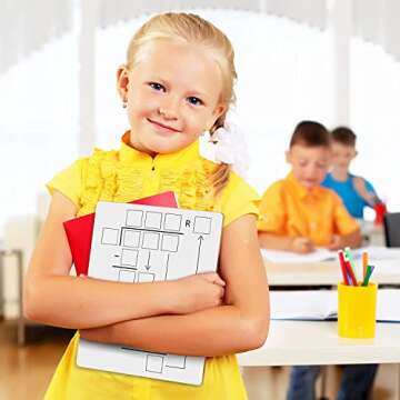 SCRIBBLEDO Dry Erase Division Multiplication Chart Whiteboard & Division Practice White Board Double Sided Times Table Math Manipulatives for Kids Students Classroom and Home Whiteboard Lapboard