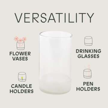 IWAS Upcycled Clear Drinking Glasses Set of 6 | Eco-Friendly