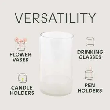 IWAS Upcycled Clear Drinking Glasses Set of 6 | Eco-Friendly