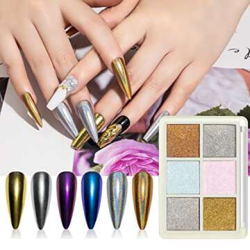 Stunning MIZHSE Pearl Chrome Nail Powder for Gorgeous Nails
