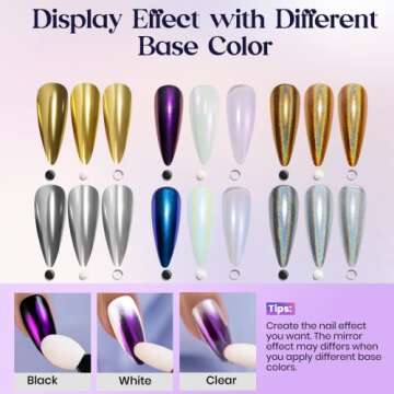 Stunning MIZHSE Pearl Chrome Nail Powder for Gorgeous Nails