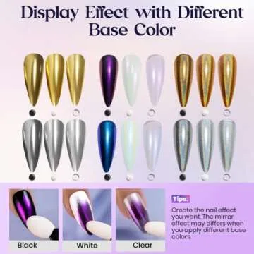 Stunning MIZHSE Pearl Chrome Nail Powder for Gorgeous Nails