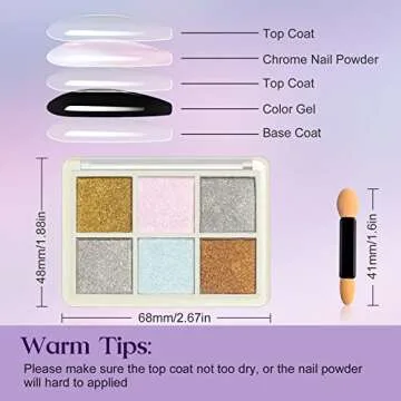 Stunning MIZHSE Pearl Chrome Nail Powder for Gorgeous Nails