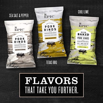Healthy EPIC Pork Rinds, Keto Friendly, 4Ct Box, 2.5oz