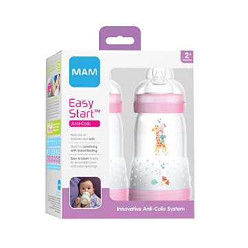 MAM Easy Start Anti-Colic Bottle, Baby Essentials, Medium Flow Bottles with Silicone Nipple, Baby Bo...