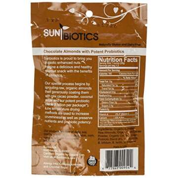 Sunbiotics Chocolate Almonds with Probiotics 1.5 oz Pkg
