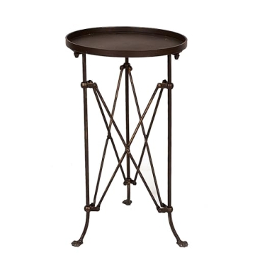 Creative Co-Op Round Bronze Metal Accent Table for All Spaces
