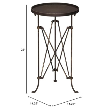 Creative Co-Op Round Bronze Metal Accent Table for All Spaces