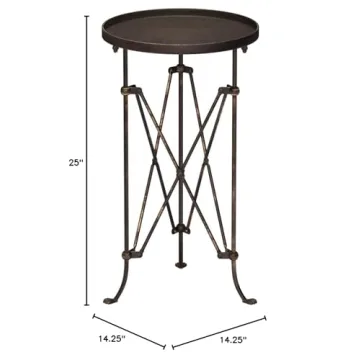 Creative Co-Op Round Bronze Metal Accent Table for All Spaces