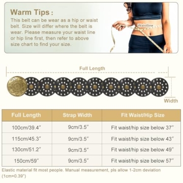 Stylish Suyi Wide Disc Leather Belt for Women